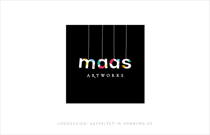 Logodesign Hamburg Maas Artworks auf Schwarz