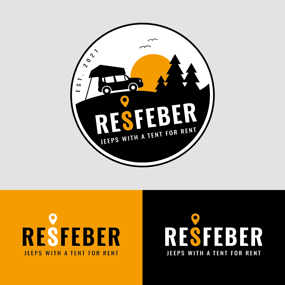 Logodesign-Hamburg-Resfeber-Jeeps-mit-Dachzelt